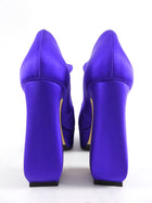 S Rossi by Sergio Rossi Purple Satin Platform Heels - 38