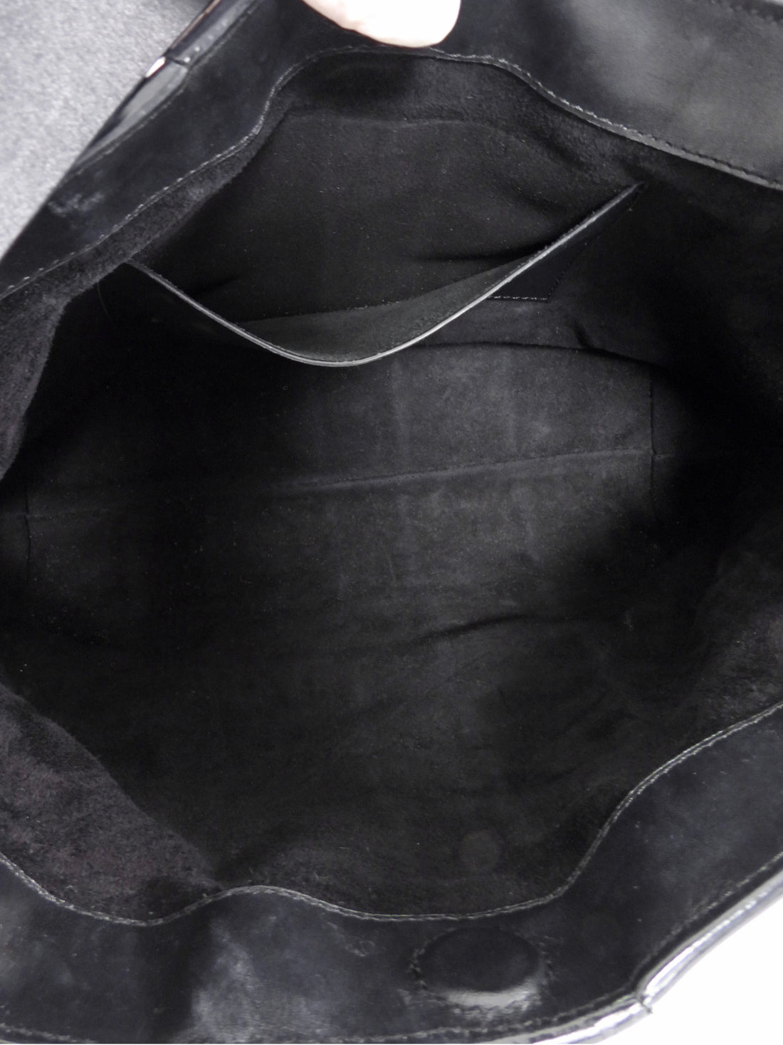 St. Agni Black Woven Leather Mini Tote Bag
