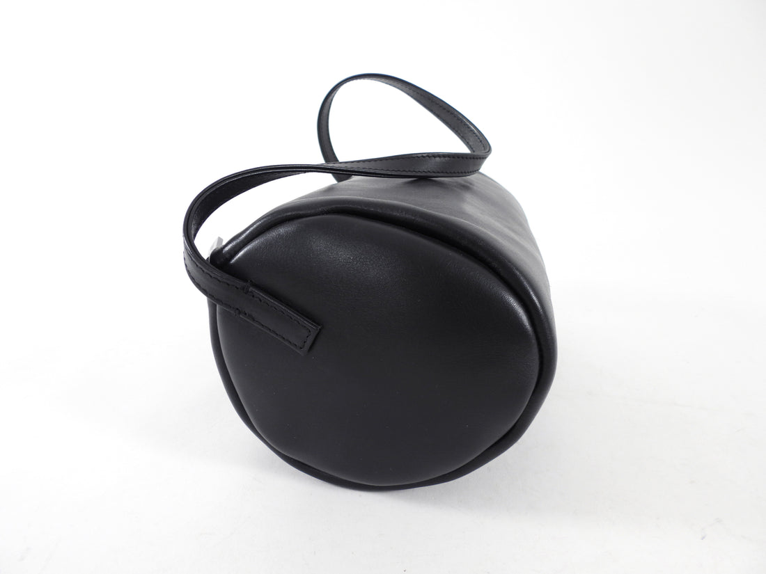 St. Agni Black Leather Barrel Connolo Bag