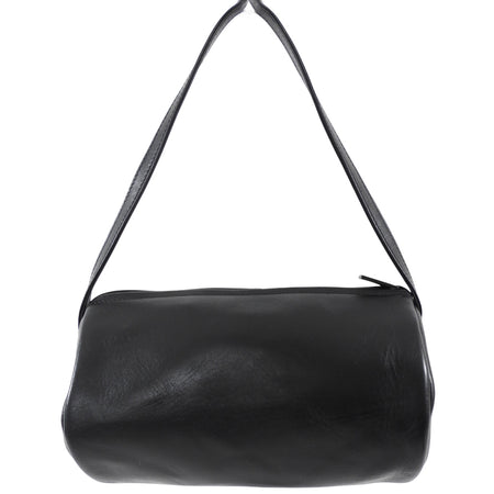 St. Agni Black Leather Barrel Connolo Bag