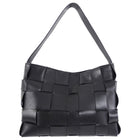 St. Agni Black Woven Leather Mini Tote Bag