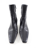 Staud Black Leather Low Heel Wally Ankle Boot - 37