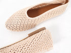 Staud Beige Crochet Alba Flat Ballerina Slipper Shoes - 37