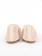 Staud Beige Crochet Alba Flat Ballerina Slipper Shoes - 37
