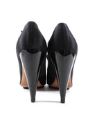 Lanvin 2007 Peau de Soie Black Double Strap Pumps - 38