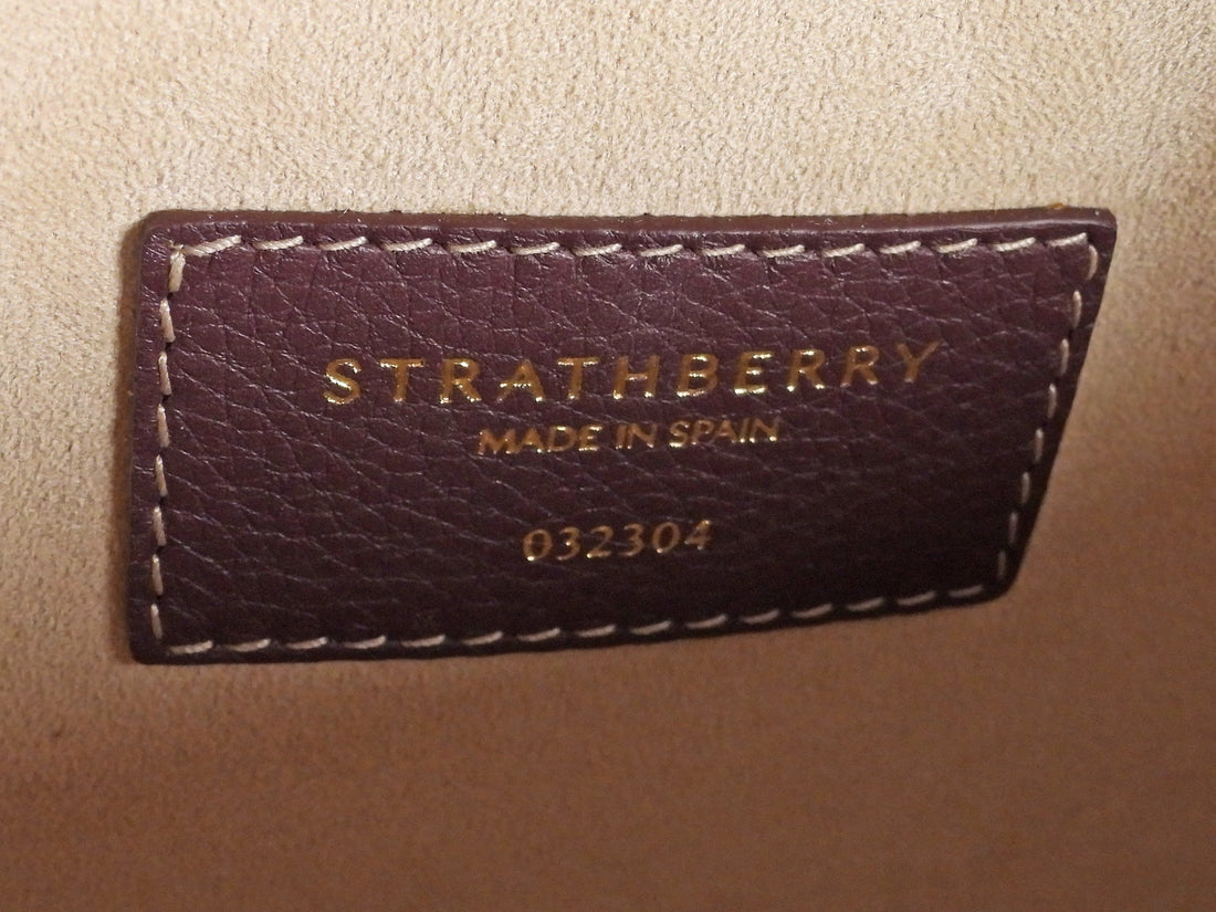 Strathberry Beige Leather East/West Shoulder Bag