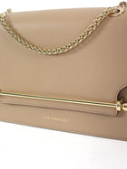 Strathberry Beige Leather East/West Shoulder Bag