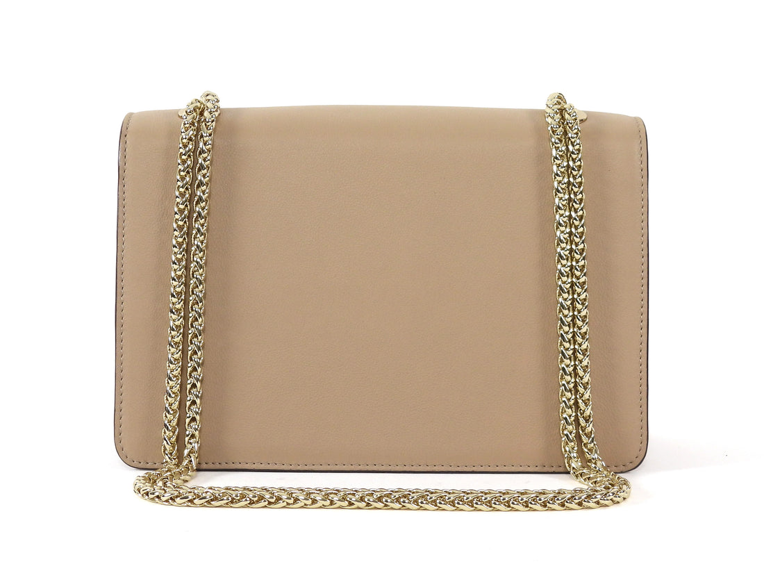 Strathberry Beige Leather East/West Shoulder Bag
