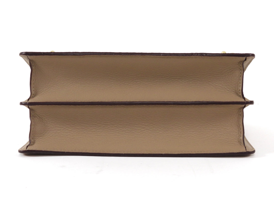 Strathberry Beige Leather East/West Shoulder Bag