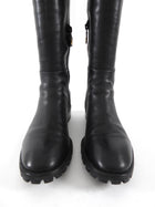 Stuart Weitzman Black Leather Tall Flat Boots - 7.5