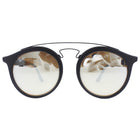Ray Ban RB 4256 Matte Black Metal Round Double Bridge Gatsby Sunglasses - L