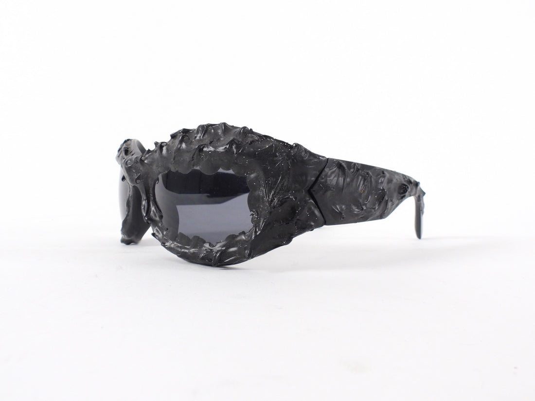 No Label Black Wrap Rubberized Sunglasses