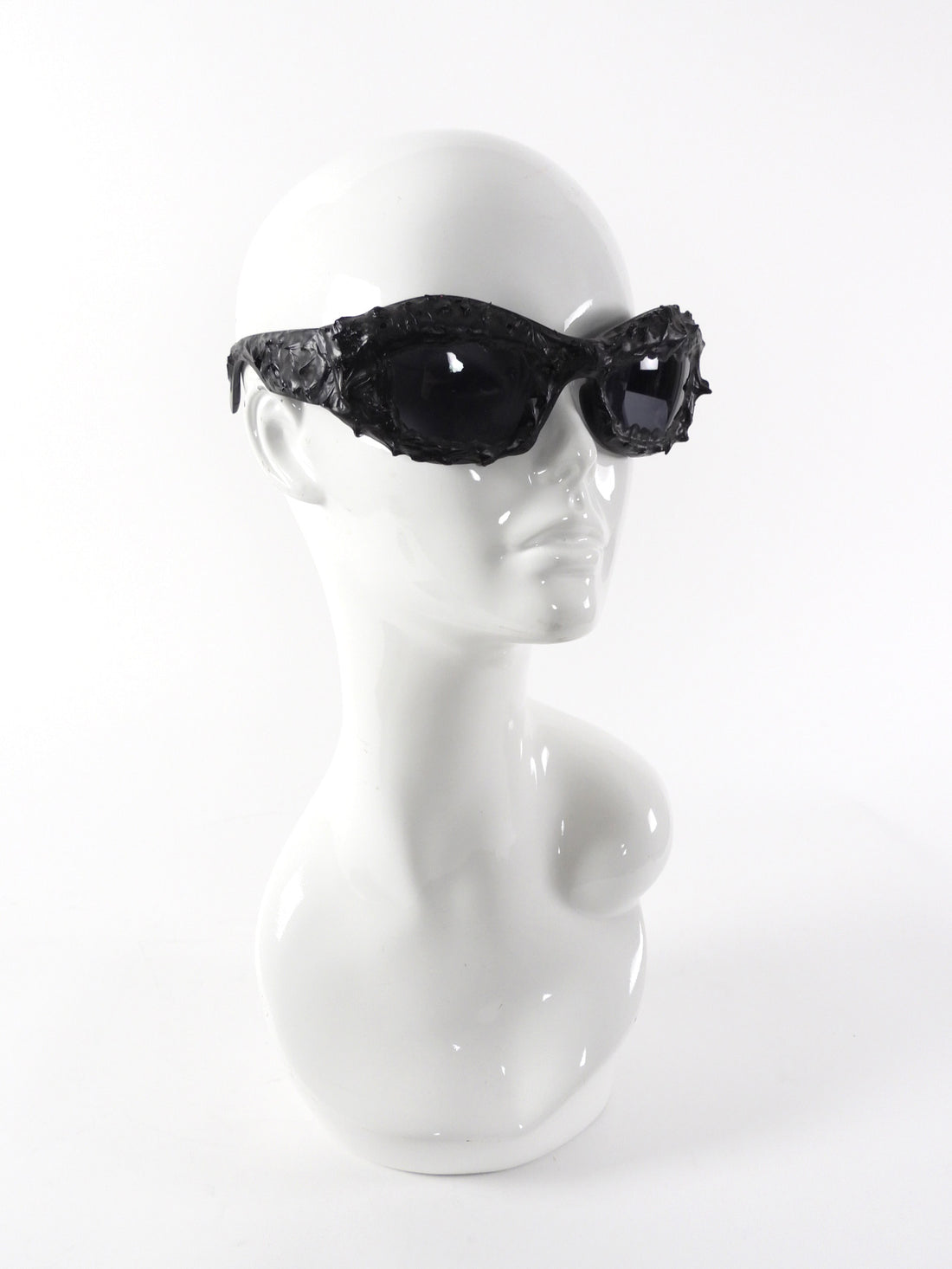 No Label Black Wrap Rubberized Sunglasses