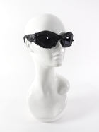 No Label Black Wrap Rubberized Sunglasses