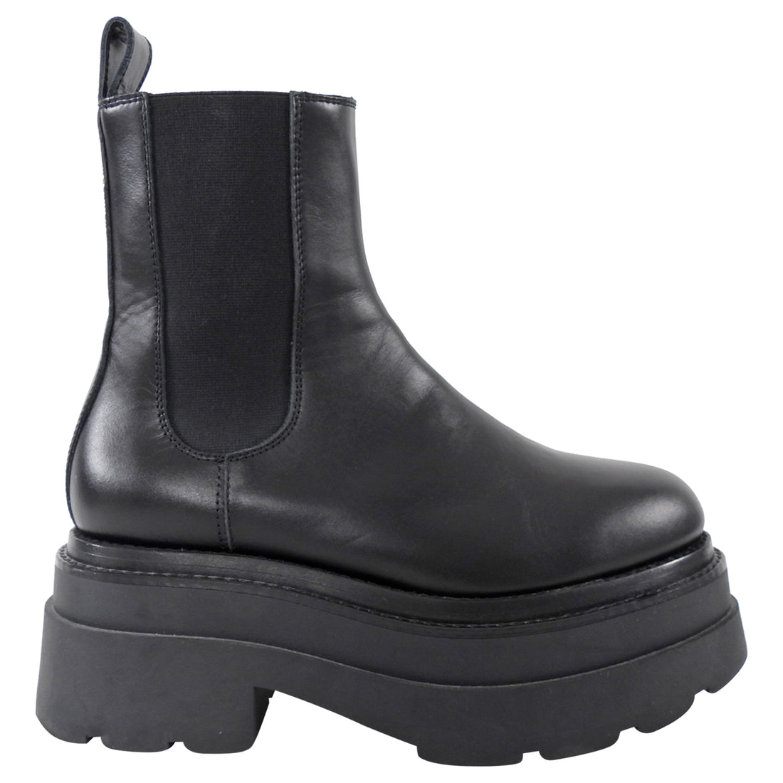 Alexander Wang Black Leather Carter Platform Boots - 37
