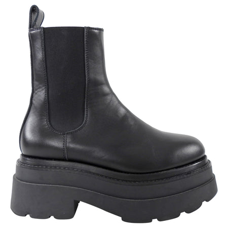 Alexander Wang Black Leather Carter Platform Boots - 37