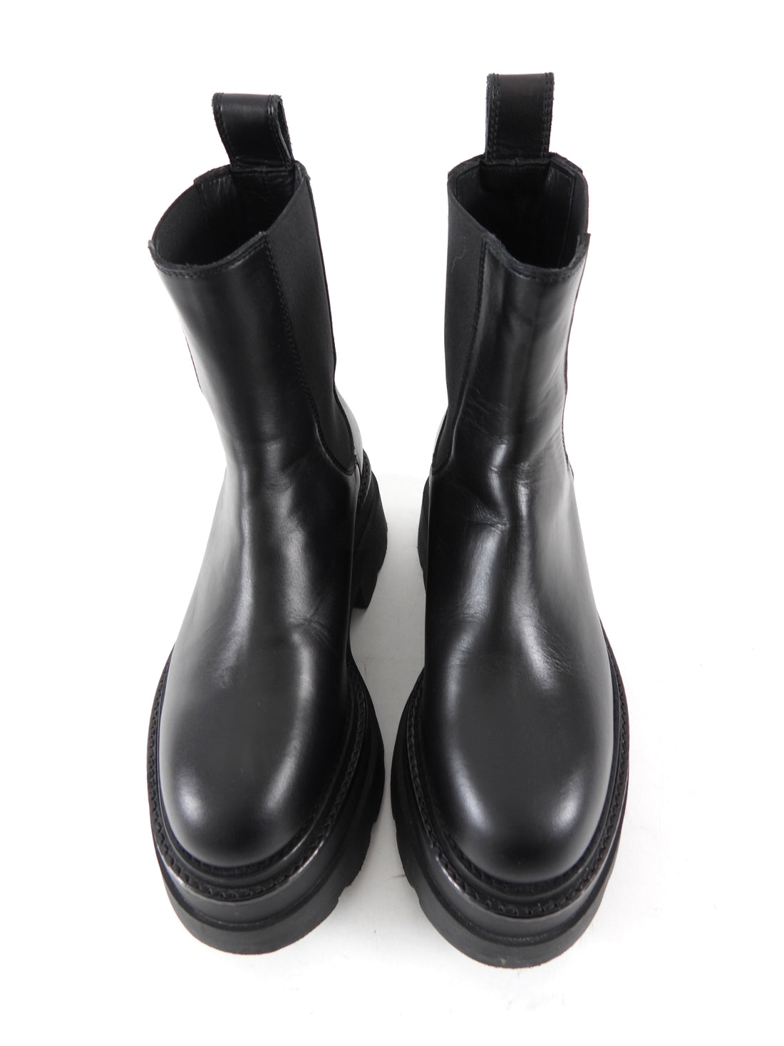 Alexander Wang Black Leather Carter Platform Boots - 37