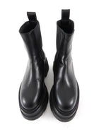 Alexander Wang Black Leather Carter Platform Boots - 37