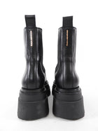 Alexander Wang Black Leather Carter Platform Boots - 37