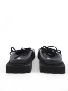 The Attico Black Flatform Lace Up Wrap Sandals - 39 / 9