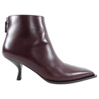 The Row Dark Bordeaux Leather Coco Ankle Boot - 37