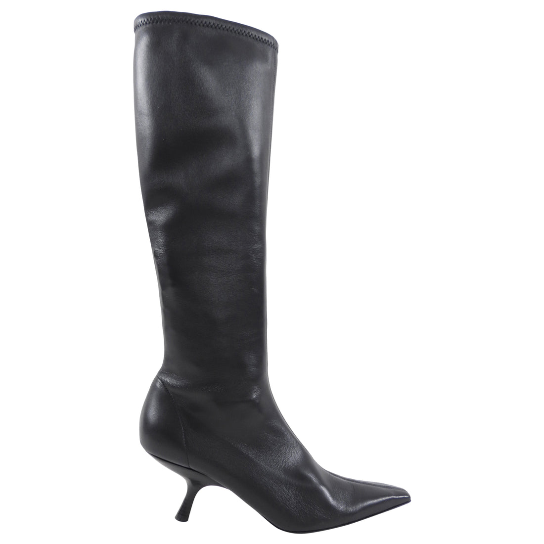 The Row Black Stretch Nappa Leather Boot - 37