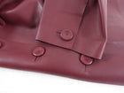 The Row Burgundy Leather Frim Jacket - XS / S