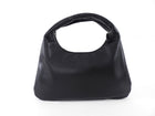 The Row Black Leather Small Everyday Shoulder Bag