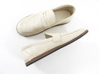 The Row Ivory Leather Cary Loafers - 37 / 37.5