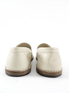The Row Ivory Leather Cary Loafers - 37 / 37.5