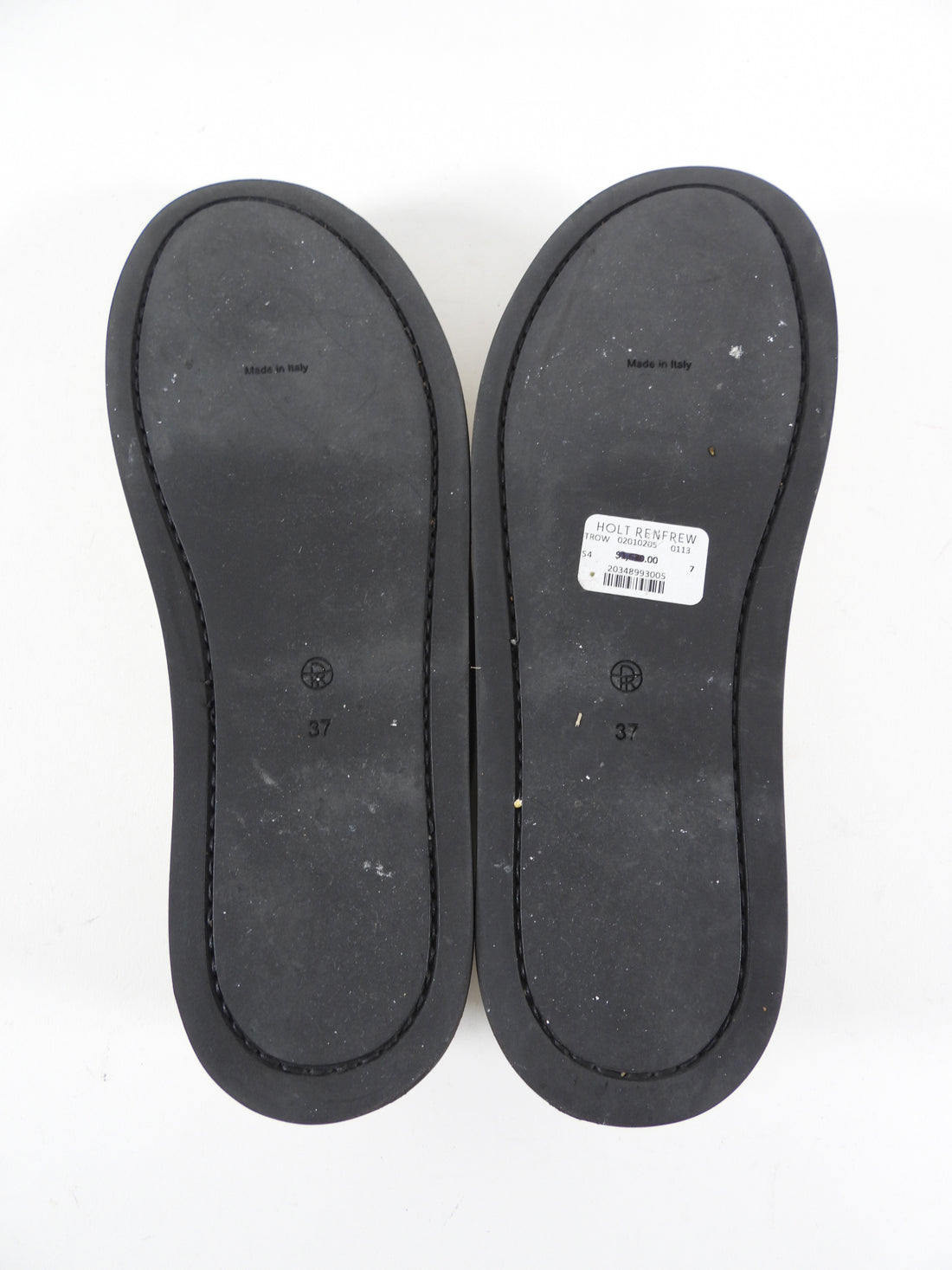 The Row Ivory Leather Cary Loafers - 37 / 37.5