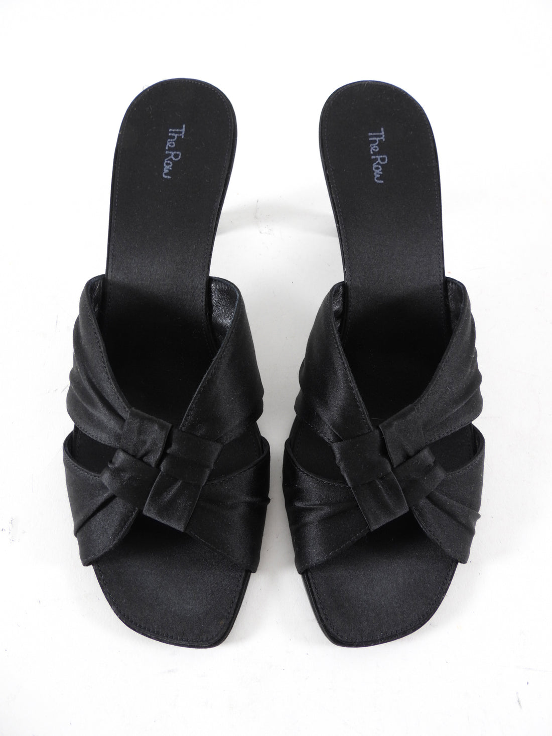 The Row Black Satin The Knot Pump - 37