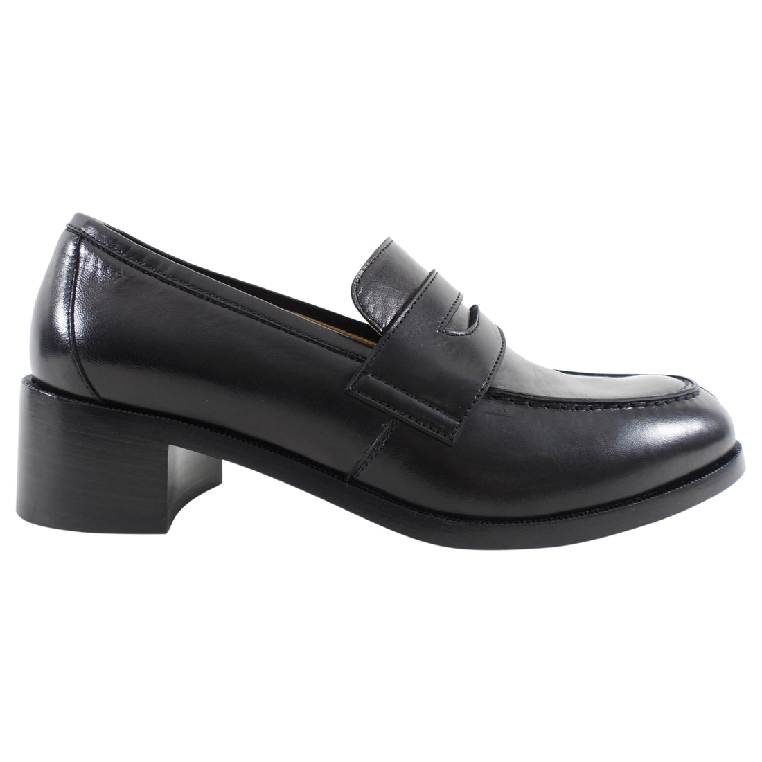 The Row Black Leather Vera Loafers - 37 (fits USA 6)