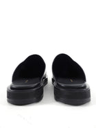 The Row Black Leather Flat Mule - 36 / 6.5