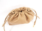 The Row Angy Leather Drawstring Bag - Cream (tan)