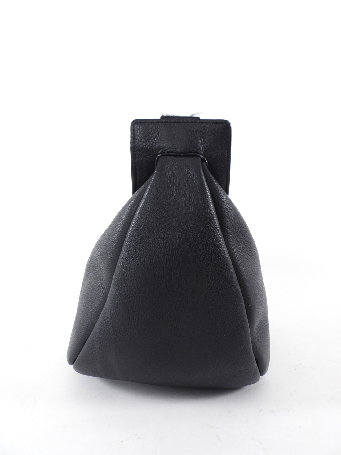 The Row Black Leather Slouchy Banana Bag