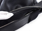 The Row Black Leather Slouchy Banana Bag