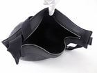 The Row Black Leather Slouchy Banana Bag
