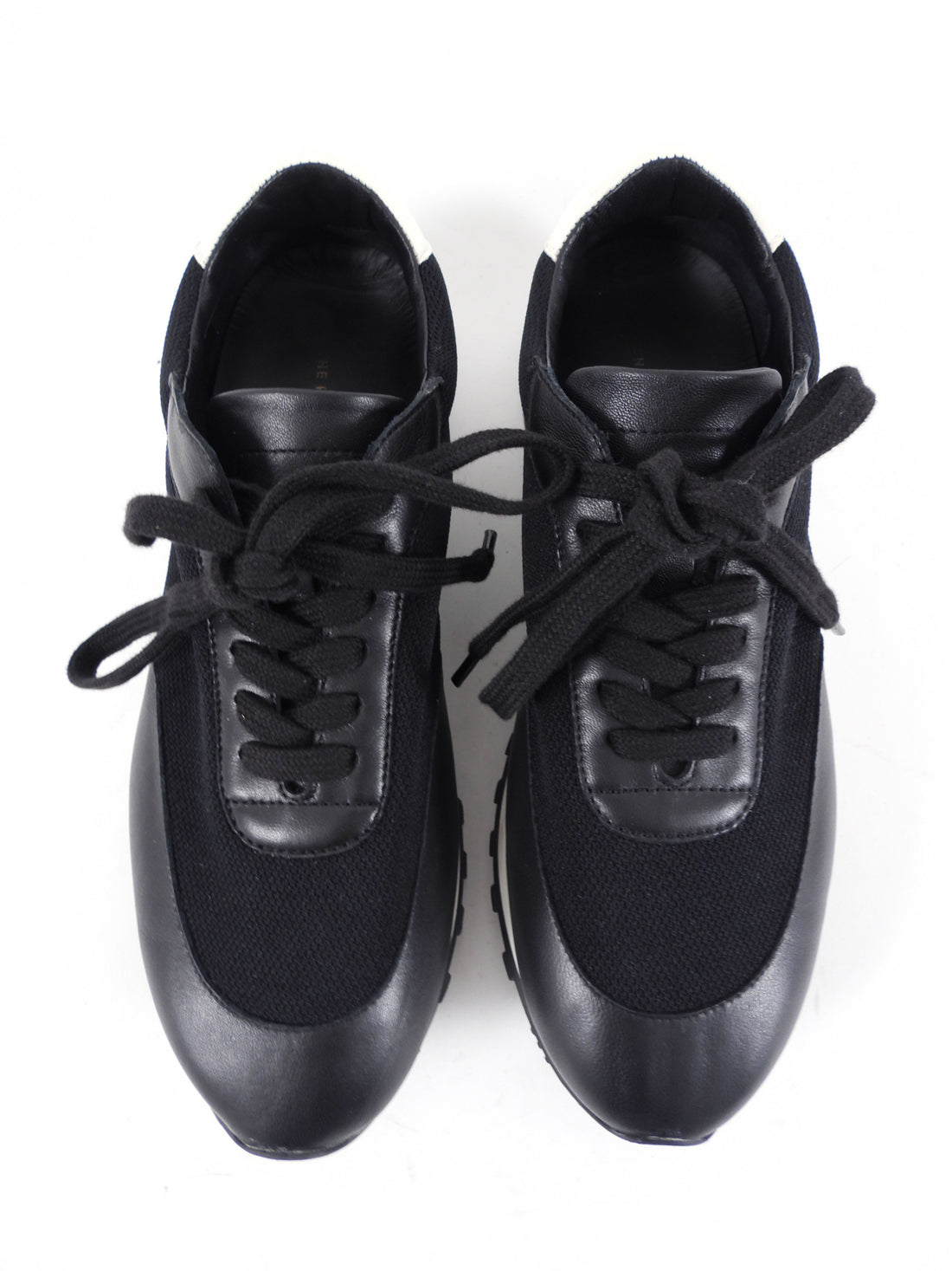 The Row Black and White Owen Sneakers - 37