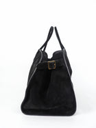The Row Black Suede Soft Margaux 17 Tote Bag