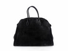 The Row Black Suede Soft Margaux 17 Tote Bag