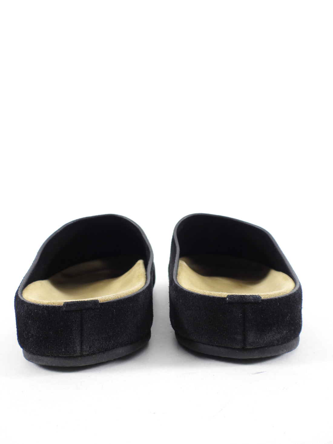 The Row Black Suede Hugo Slides - 36.5