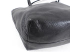 The Row Black Leather Park Three Tote Bag