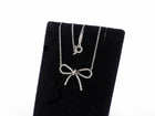 Tiffany & Co. Sterling Silver Bow Pendant Necklace