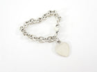 Tiffany & Co. Sterling Silver Plain Heart Tag Link Bracelet