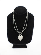 Tiffany & Co.  Sterling Silver Heart Tag Bathtub Chain Long Necklace