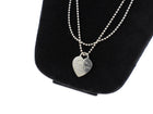 Tiffany & Co.  Sterling Silver Heart Tag Bathtub Chain Long Necklace