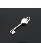 Tiffany & Co.  Sterling Silver Small Key Charm with Diamond