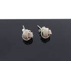 Tiffany & Co.  Sterling Silver Twist Knot Ball Stud Earrings