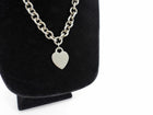 Tiffany & Co. Sterling Silver Plain Heart Tag Link Necklace